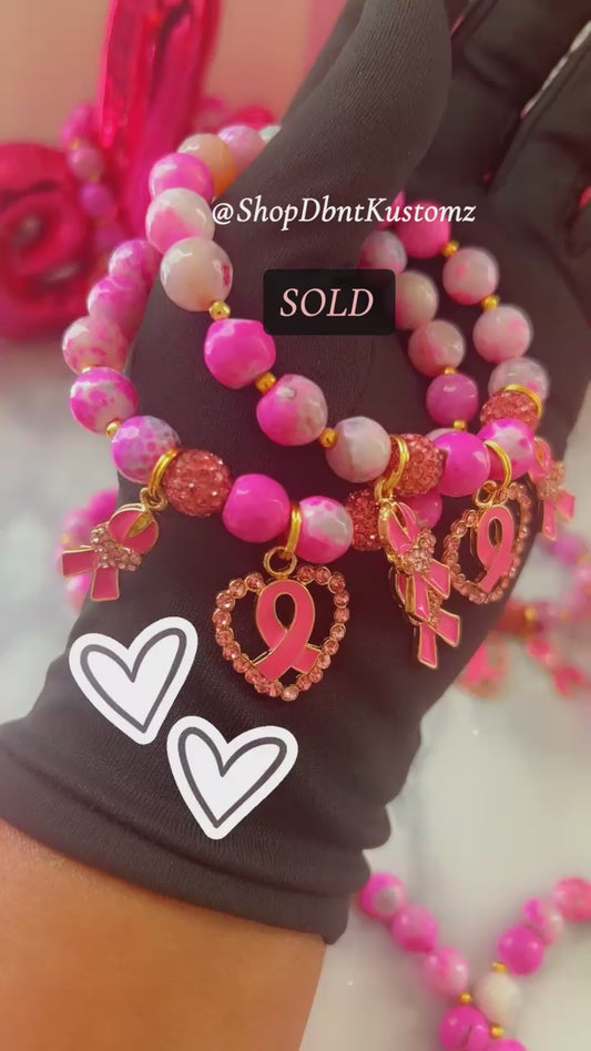 Breast Cancer Bangle set 2/$25